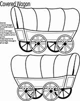 Wagon Covered Coloring Drawing Pages Kids Cut Laura Wilder Clipart Printable Conestoga Shapes Ingalls Train Template Colonial Pioneer Crayola Trail sketch template