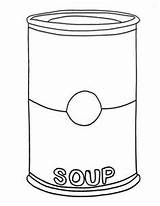 Campbell Warhol Cans Getdrawings sketch template