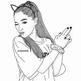 Ariana Grande Coloring Pages Getdrawings sketch template