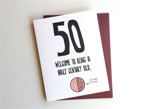 Funny 50th Birthday Card 50th Birthday Card