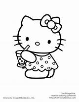 Kitty Hello Printable Coloring Pages Invitation Birthday Template Print Sheets Invitations Party Getcolorings sketch template