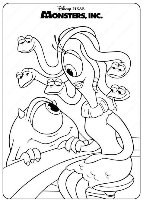 printable monsters  mike celia coloring pages   monsters