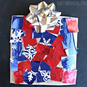 cardboard christmas present craft  kids crafty morning