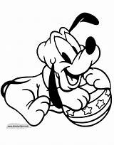 Baby Pluto Coloring Pages Disney Goofy Printable Babies Print Disneyclips Playing Ball Color Funstuff Mickey sketch template