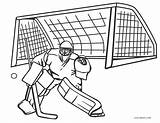 Hockey Coloring Pages Goalie Printable Kids sketch template