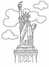 Statue Liberty Pages Coloring Printable Kids sketch template