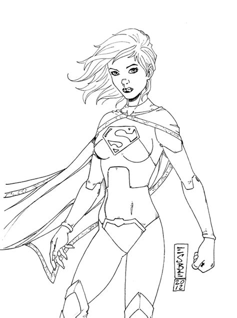 supergirl drawing  getdrawings