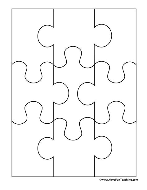 pieces blank puzzle  fun teaching puzzle piece crafts puzzle