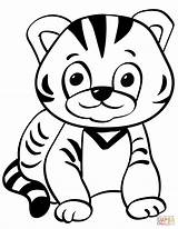 Tiger Coloring Cub Pages Baby Printable Cute Cartoon Animals Drawing Tigers Categories sketch template