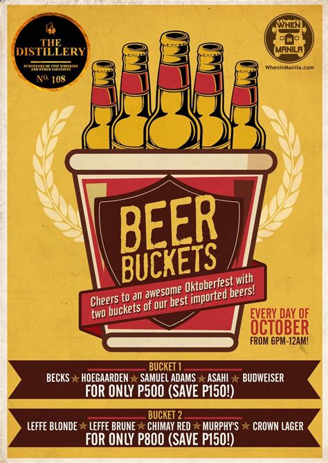 Celebrate Oktoberfest With Distillery S Beer Buckets Promo When In