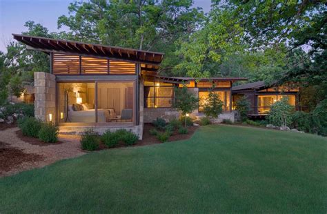 texas hill country ranch home offers  waters edge retreat modern ranch house ranch style