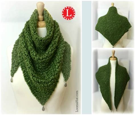 triangle shawl    knitting loom
