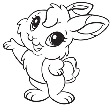 cute baby bunny  printable coloring page