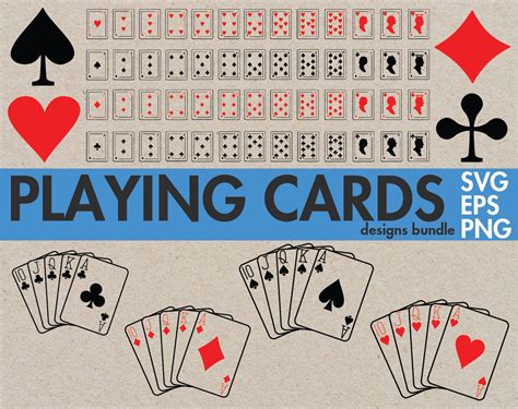 playing cards svg bundle playing cards svg files  cricut etsy