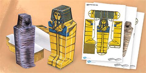 egyptian mummy paper model pack hecho por educadores