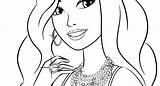 Barbie Face Coloring Pages Colouring Getcolorings Colourin Printable Getdrawings sketch template