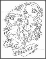 Coloring Pages Adult Sister Fantasy Printable Sisters Colouring Color Themed Etsy Drawings Cute Getcolorings Print Tattoos Forever Listing Template sketch template