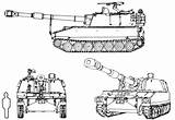 M109 Blueprints Howitzer Propelled Self Military Medium 155mm Russian Helicopter A5 Cv เว ยด นาม สงคราม Army Combat  sketch template