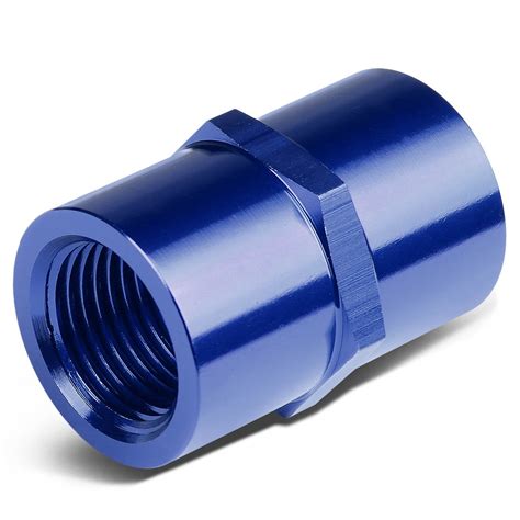 female   npt pipe thread blue anodized finish aluminum  fitting adapter performance