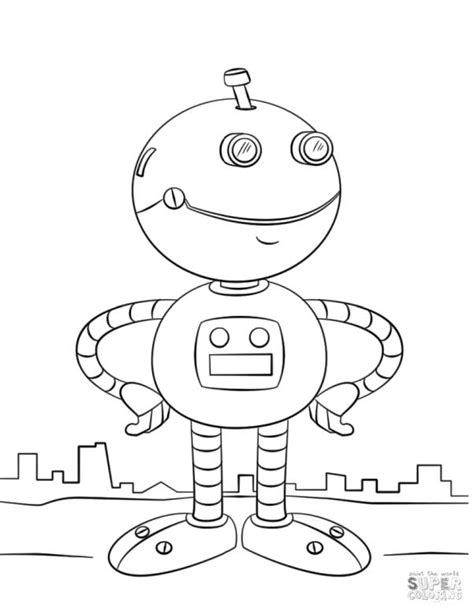 printable robot coloring pages everfreecoloringcom