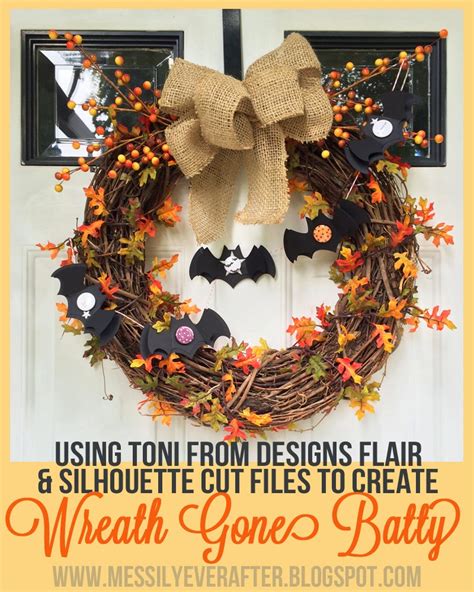 messily   wreath  batty introducing toni  designs