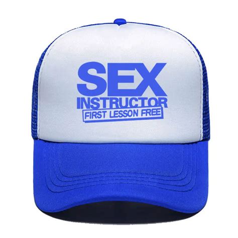 sex instructeur grappig creatieve baseball cap casual mannen vrouwen ouder kind hoeden mesh