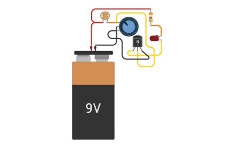 circuit design ldr led  pot tinkercad