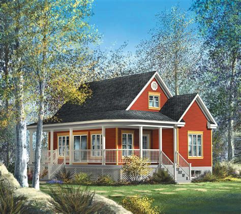 cute country cottage pm  floor master suite cad  canadian cottage