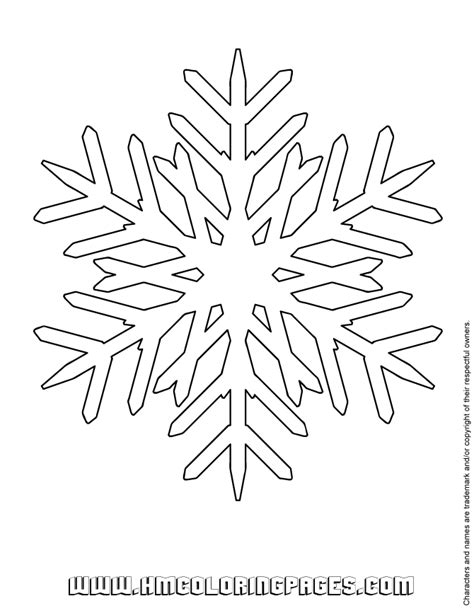 printable snowflake coloring sheet