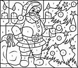 Number Color Coloring Pages Printable Santa Christmas Claus Sheets Numbers Hard Printables Colour Activity Kids Colouring Adults Coloritbynumbers Adult Colors sketch template