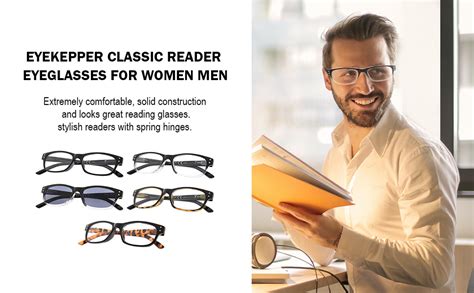 eyekepper 5 pack spring hinges vintage reading glasses