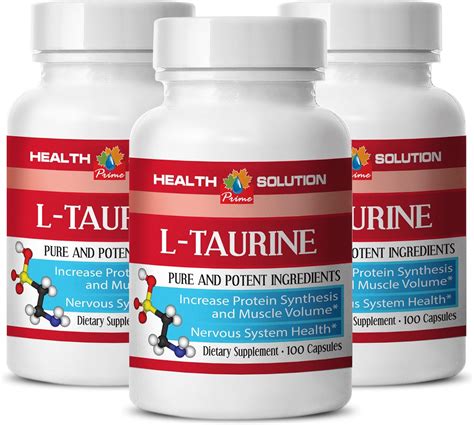 amazoncom organic taurine powder  taurine mg  bottles health personal care