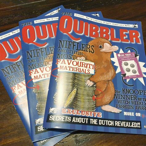 quibbler magazine  pages real text printed version etsy