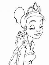 Coloring Tiana Pages Princess Frog Popular Prince sketch template