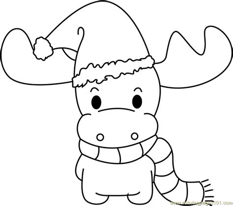 christmas deer coloring page  kids  christmas animals