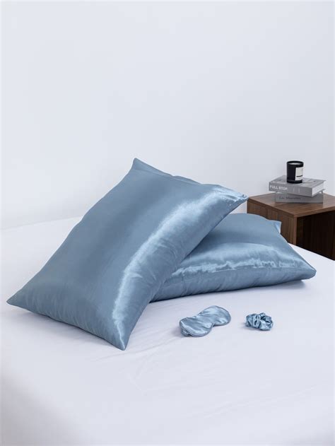 dusty blue collar fabric plain pillowcase embellished bedding duvet bedding sets blue bedding
