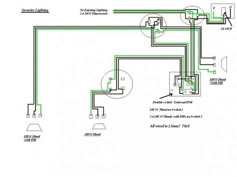 beautiful wiring  lights diagram   wire pir sensor light flood light wiring