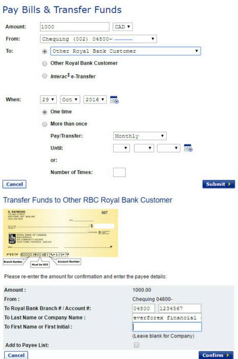 royal bank of canada cheque sample
