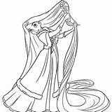 Coloring Rapunzel Hair Comb Her Pascal Tickling sketch template