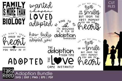 adoption family svg cut files  crafters  cut files