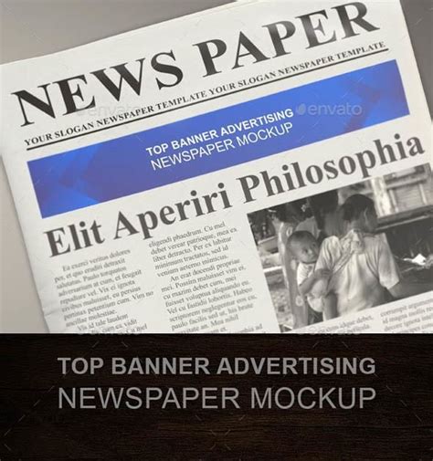 top banner advert newspaper mockup banner advertising banner ads