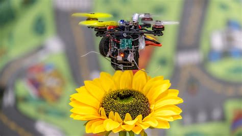 tiny drone pollinates crops artificially   tired bees dronedj