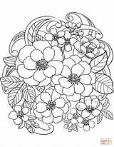 Coloring Pages Flowers Blooming Summer Supercoloring Flower Nature Printable Color Adults Colouring Print sketch template