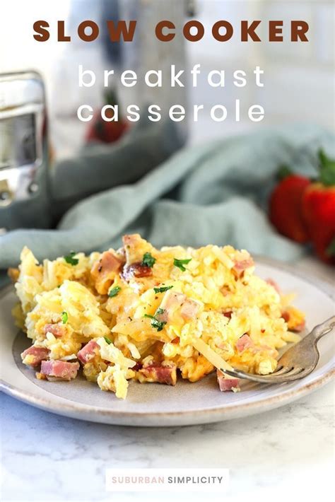 easy overnight crock pot breakfast casserole recipe   healthy