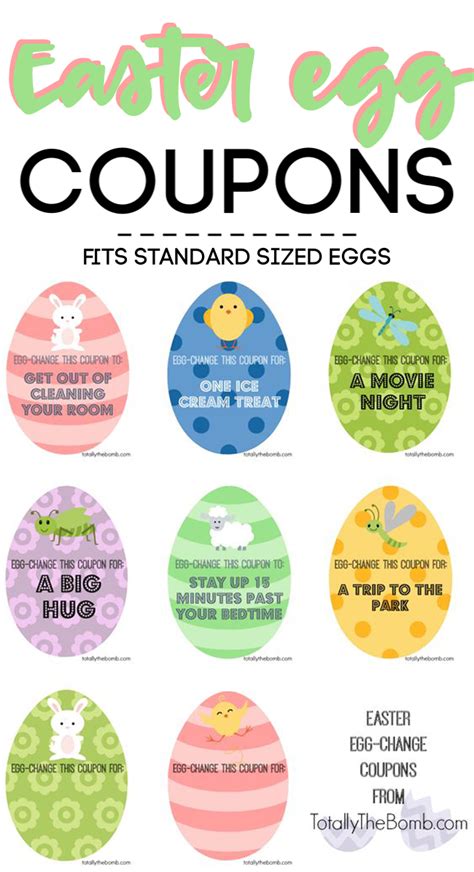 easter egg change coupons   fun