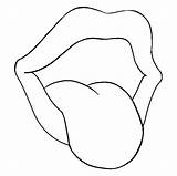 Tongue Sketch Mouth Template Draw Coloring Pages Paintingvalley sketch template