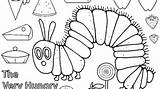 Caterpillar Hungry Coloring Pages Very Color Getcolorings Printable Getdrawings sketch template