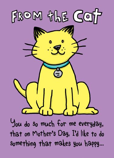 funny mothers day card cat  happy mom  cardfoolcom