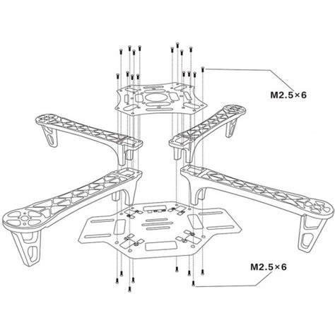 fq quadcopter frame kit  integrated pcb