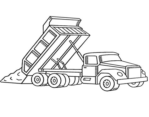 dump truck  coloring page  printable coloring pages  kids